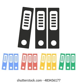 Binder vector icon. Illustration isolated on white background for graphic and web design.