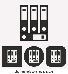 Binder vector icon. Illustration isolated for graphic and web design.