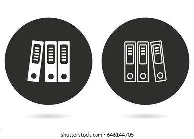 Binder vector icon. Illustration isolated for graphic and web design.