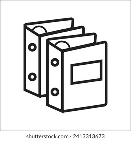 binder vector icon line template