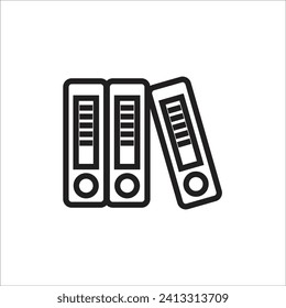 binder vector icon line template