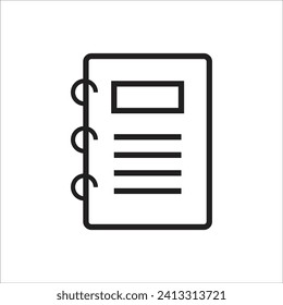 binder vector icon line template