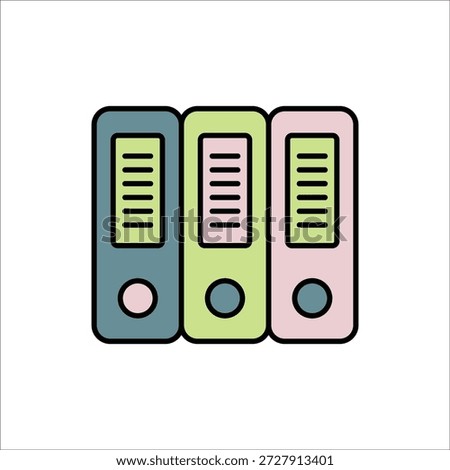 binder vector icon line template
