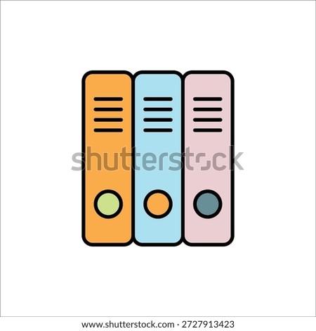 binder vector icon line template