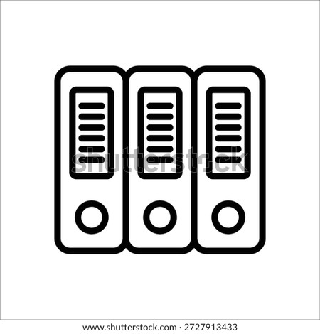 binder vector icon line template