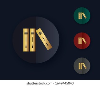 binder vector icon on gold color