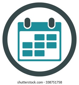 Binder vector icon. Style is bicolor flat rounded symbol, soft blue colors, rounded angles, white background.
