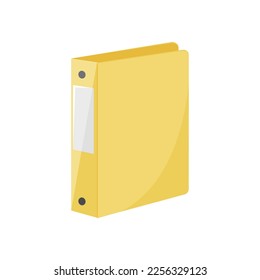 Binder vector illustration for office or school stationery supplies on white background. Binder is useful for organize documents. School, conferences, office supplies.