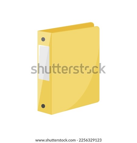 Binder vector illustration for office or school stationery supplies on white background. Binder is useful for organize documents. School, conferences, office supplies.