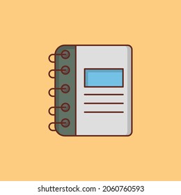 binder Vector illustration on a transparent background. Premium quality symbols. Vector Line Flat color  icon for concept and graphic design.