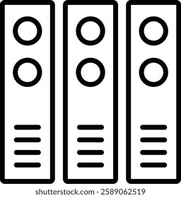 Binder Vector Line Icon Design