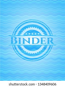 Binder water representation badge background.