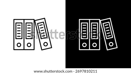 Binder White Icon Set Design