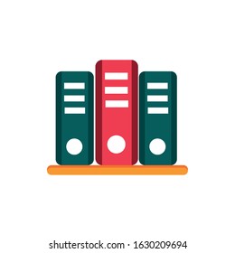 binders archive shelf education school vector illustration icon design