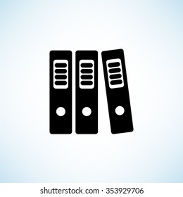 binders -  black vector icon
