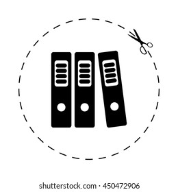 binders  - black vector icon