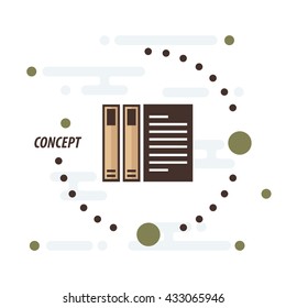 Binders concept and paper brown