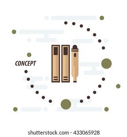 Binders concept and pen  brown