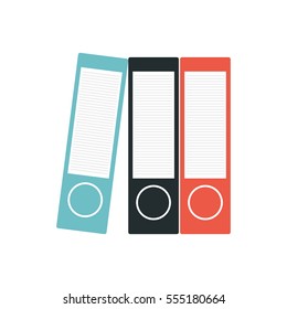binders file folder office supplies vector illustration eps 10