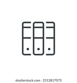 Binders files office business icon, vector illustration