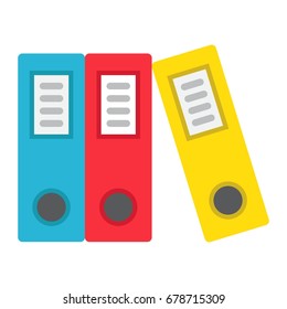 Binders flat icon, business and folder, vector graphics, a colorful solid pattern on a white background, eps 10.