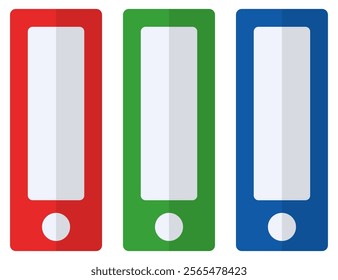 Binders flat icon isolated on white background.