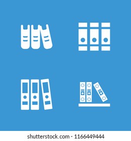 Binders icon. collection of 4 binders filled icons such as . editable binders icons for web and mobile.