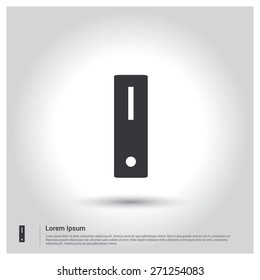 binders icon, File Icon, pictogram icon on gray background. Vector illustration for web site, mobile application. Simple flat metro design style. Outline Icon. Flat design style