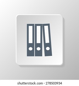 Binders icon in flat design style. Vector illustration.