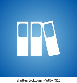 Binders Icon on blue color.