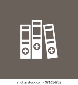 Binders Icon on Dark Gray Color. Eps-10.