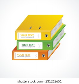 Binders Vector 123 infographics template for your text