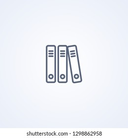 Binders, vector best gray line icon on white background, EPS 10