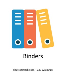 Binders Vector  Flat Icon Design illustration. Education and learning Symbol on White background EPS 10 File