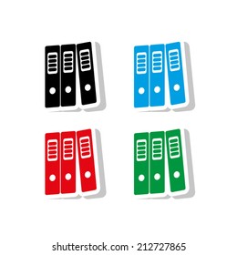  binders vector icon