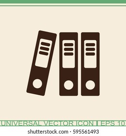 Binders vector icon.