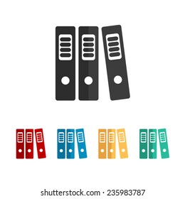 binders  - vector icon, flat design