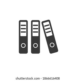 Binders vector icon on flat