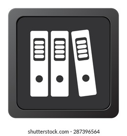   binders  - vector icon on a grey button