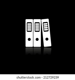  binders vector icon with shadow