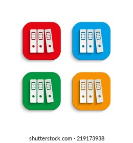  binders vector icon with shadow 