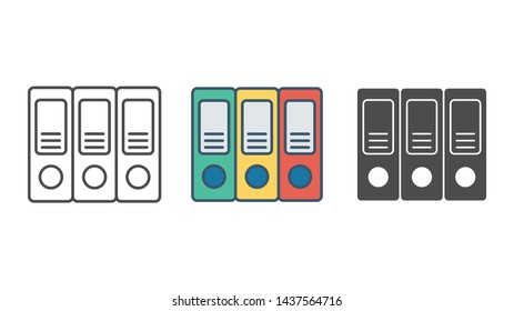 Binders vector icon sign symbol
