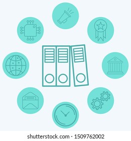 Binders vector icon sign symbol