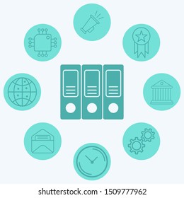 Binders vector icon sign symbol