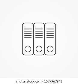 Binders vector icon sign symbol