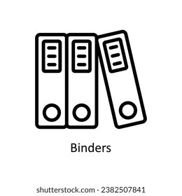 Binders vector  outline Design illustration. Symbol on White background EPS 10 File 