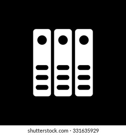 binders - white vector icon