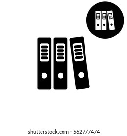 binders  - white vector icon