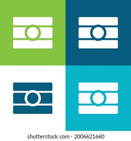 Binding Flat Vier Farbe minimaler Icon Set
