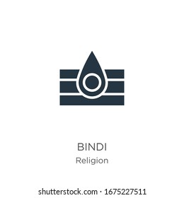 Bindi icon vector. Trendy flat bindi icon from religion collection isolated on white background. Vector illustration can be used for web and mobile graphic design, logo, eps10